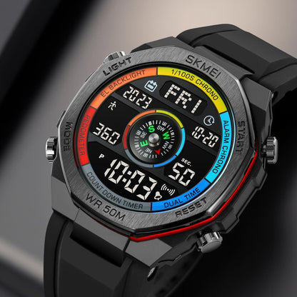 Smart Digital Sports Watch for Men with Multi Function Display and Rugged Outdoor Design
