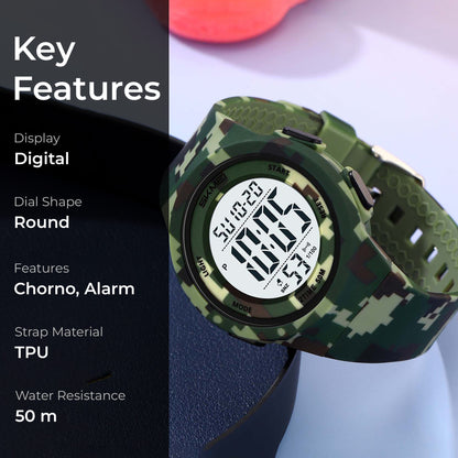 Skmei Digital Dial TPU Strap Watch for Kids - 2286