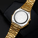 Digital Watch for Women with Gold Stainless Steel Strap and Round Dial for Casual & Formal Wear
