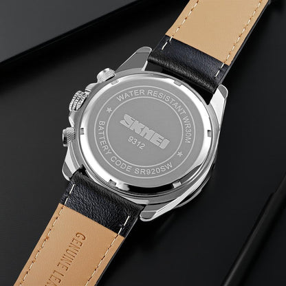 Luxury Analog Watch for Men with Designer Dial and Premium Leather Strap