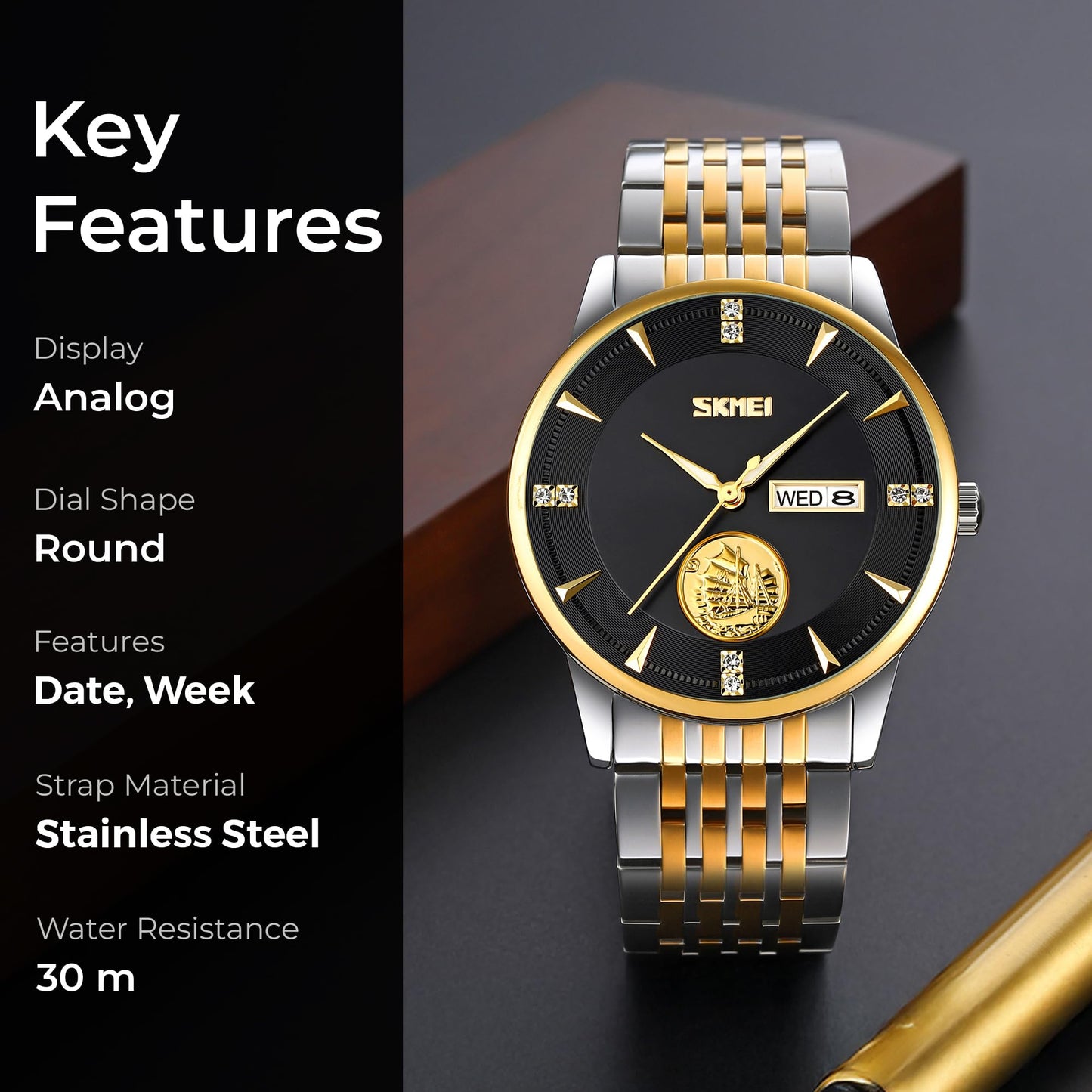 Classic Analog Wrist Watch for men