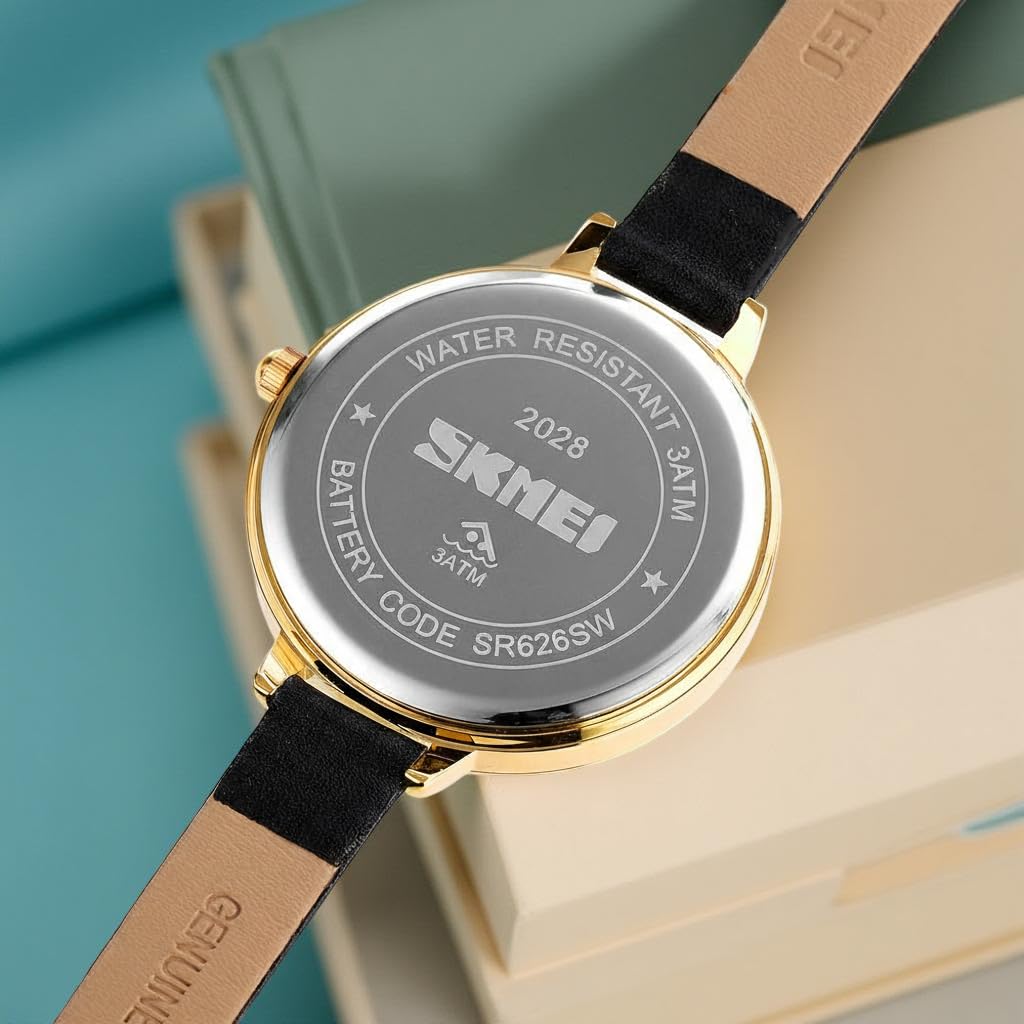 Elegant Analog Quartz Timepiece for women with Crystal Accents and Textured Strap