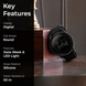 Digital Watch for Men with Black Polyurethane Strap and Round Dial for Casual & Formal Wear