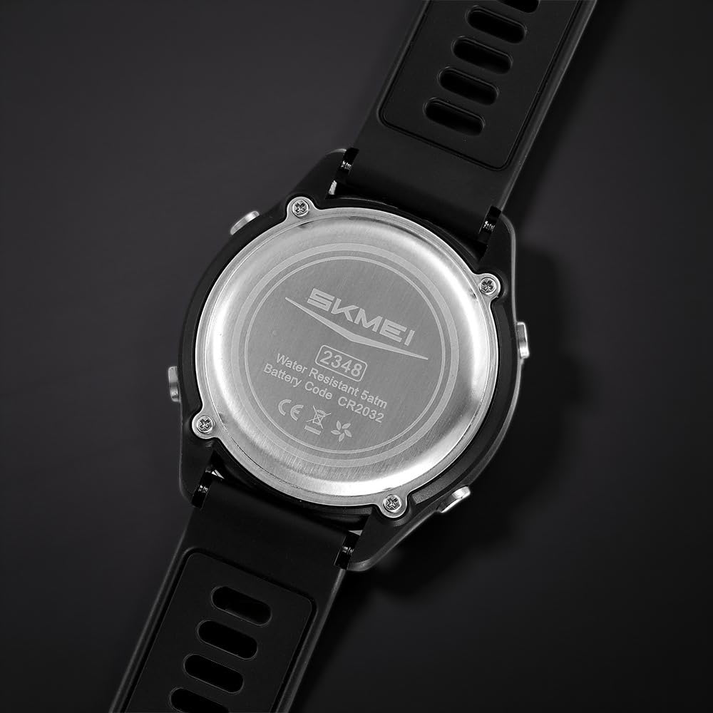 Digital Sports Wrist Watch with Silicone Strap for men