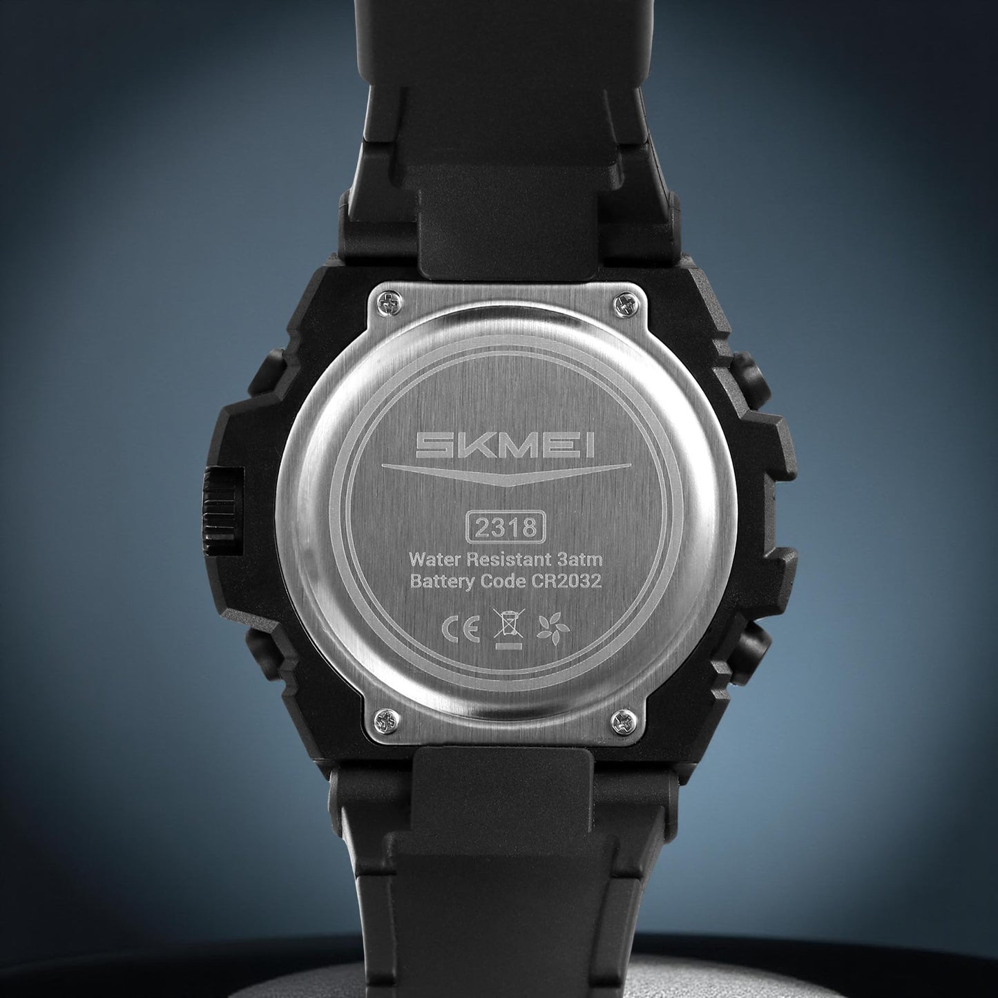 Rugged Digital Sports Watch with Dual Time Display for men