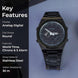 Analog-Digital Watch for Men with Black Metal Strap and Round Dial for Casual & Formal Wear
