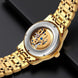 Automatic Watch for Men with Gold Stainless Steel Strap and Round Dial for Casual & Formal Wear