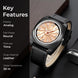Analog Watch for Men with Black Leather Strap and Round Dial for Casual & Formal Wear