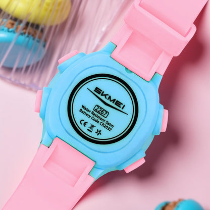 Kids Digital Watch with Cartoon Space Design and Soft Comfortable Strap for Daily Wear