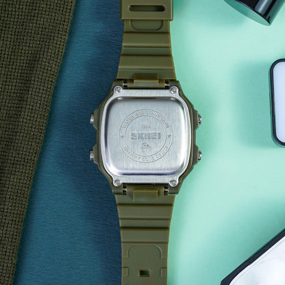Stylish Digital Multi Function Watch for Men with Dual Time Alarm Stopwatch Luminous Display and Durable Strap