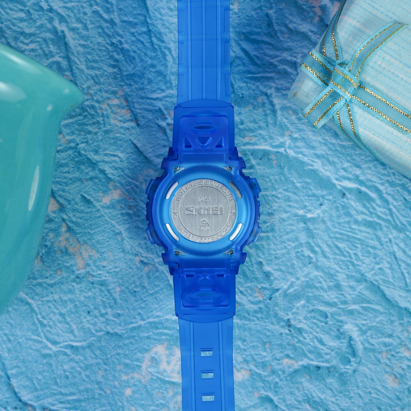 Kids Sports Multi Function Digital Watch, Multicolor Dial Sky ABS Case Kid's Watch, PU Rubber Strap Band, Waterproof LED Light Children Wristwatch