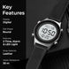Digital Watch for Men with Black Leather Strap and Round Dial for Casual & Formal Wear