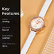 Analog Watch for Women with White Leather Strap and Round Dial for Casual & Formal Wear