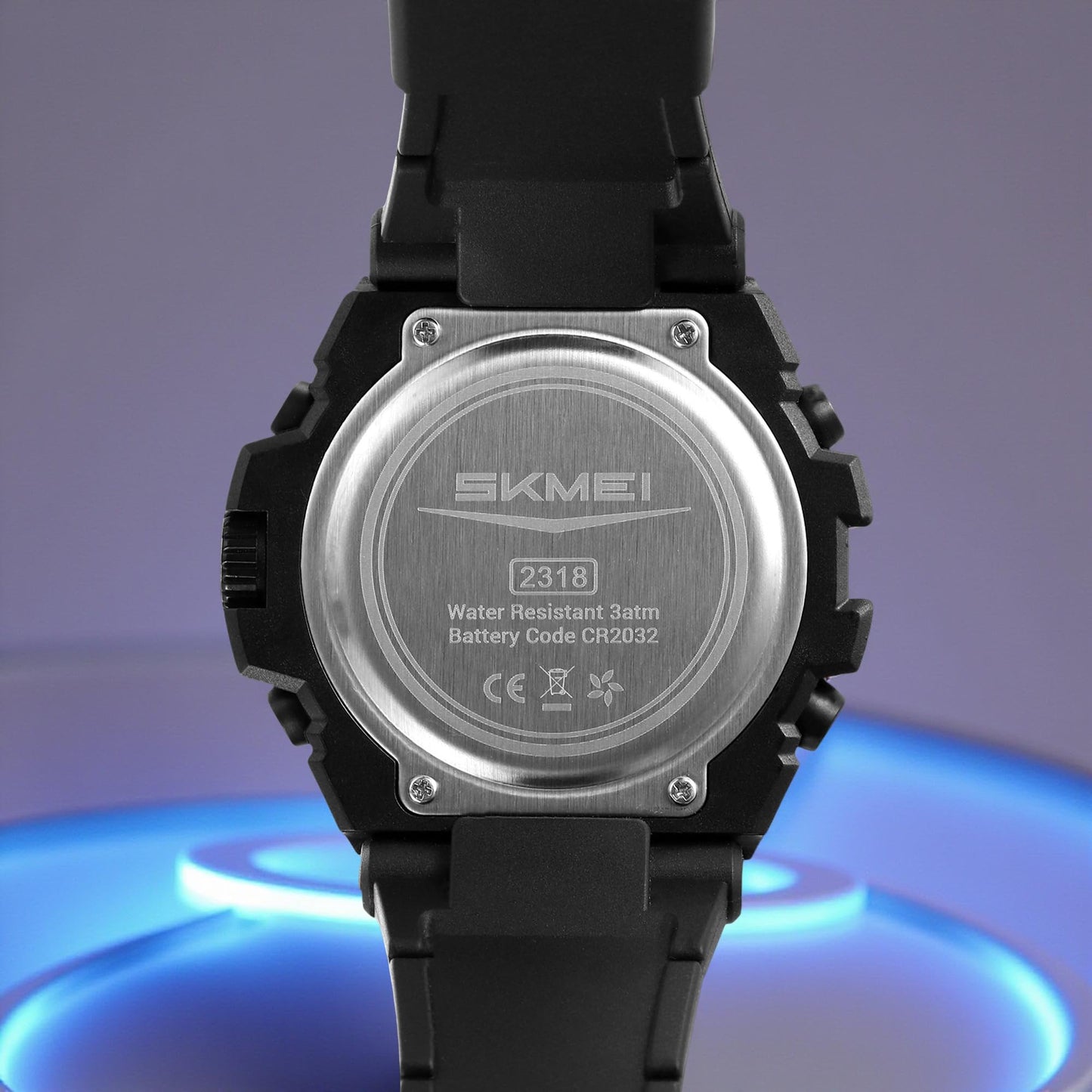 Rugged Digital Sports Watch with Dual Time Display for men