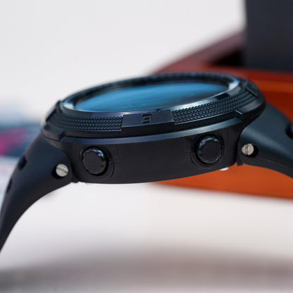 Stealth Outdoor Digital Sports Watch with Rugged Silicone Strap and Multifunction Display