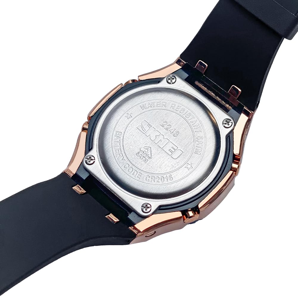 Premium Analog Digital Wrist Watch with Silicone Strap