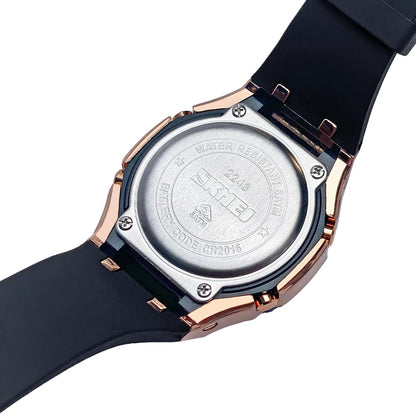 Premium Analog Digital Wrist Watch with Silicone Strap