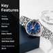 Analog Watch for Women with Silver Stainless Steel Strap and Round Dial for Casual & Formal Wear