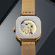 Automatic Watch for Men with Gold Stainless Steel Strap and Round Dial for Casual & Formal Wear