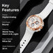 Analog-Digital Watch for Men with White Silicone Strap and Round Dial for Casual & Formal Wear