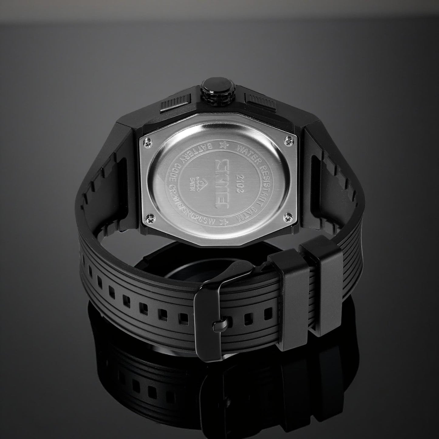 Men's Analog-Digital Sports Watch with Silicone Strap