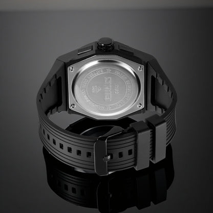 Men's Analog-Digital Sports Watch with Silicone Strap