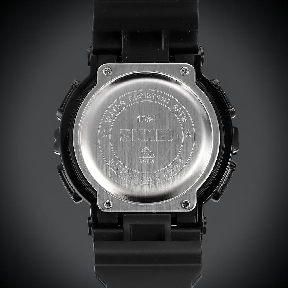 Premium Analog Digital Sports Watch for Men with Round Dial Alarm LED Display and Durable Strap
