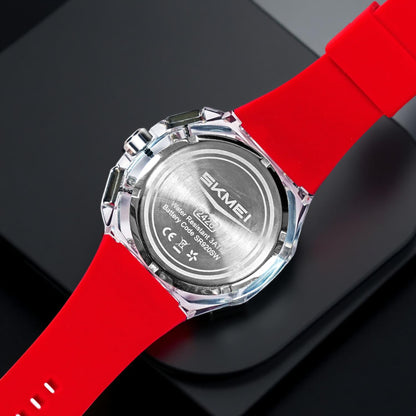Dynamic Skeleton Dial Sport Watch with Bold Silicone Band