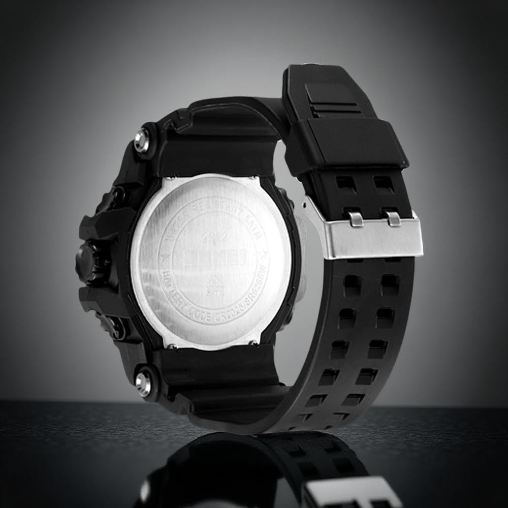 Rugged Analog Digital Sports Watch for Men with Multi Function Display and Outdoor Style