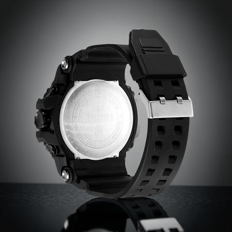 Analog-Digital Watch for Kids with Black Silicone Strap and Round Dial for Casual & Formal Wear
