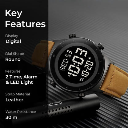 Rugged Digital Sports Watch for Men with Multi Function Display and Outdoor Style
