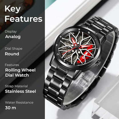 Luxury Skeleton Dial Analog Watch for Men with Premium Metal Strap and Stylish Designer Look