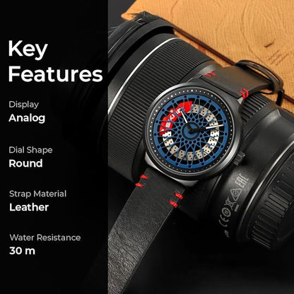 Premium Skeleton Dial Watch for Men – Leather Strap, Designer Mechanical Style Wrist Watch for Casual & Formal Wear