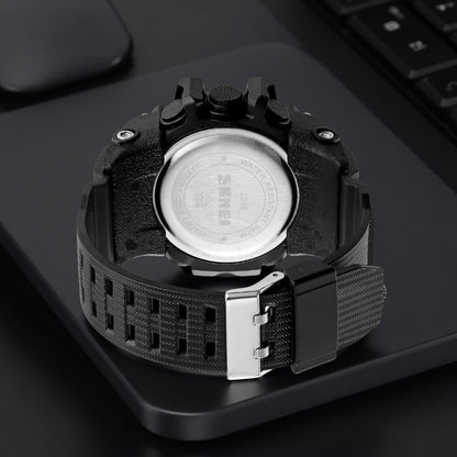 Rugged Digital Sports Watch for Men with Dual Time Display and Outdoor Adventure Style