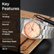 Analog Watch for Men with Silver Stainless Steel Strap and Round Dial for Casual & Formal Wear