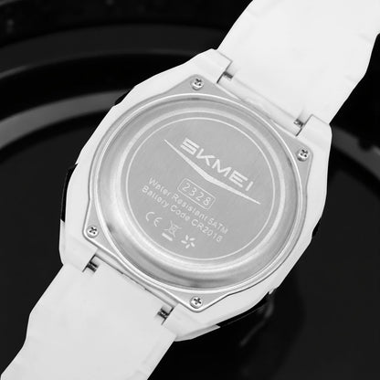 Rugged Analog Digital Sports Watch with Patterned Strap for men