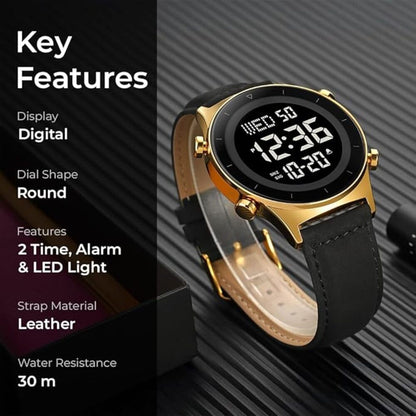 Rugged Digital Sports Watch for Men with Multi Function Display and Outdoor Style