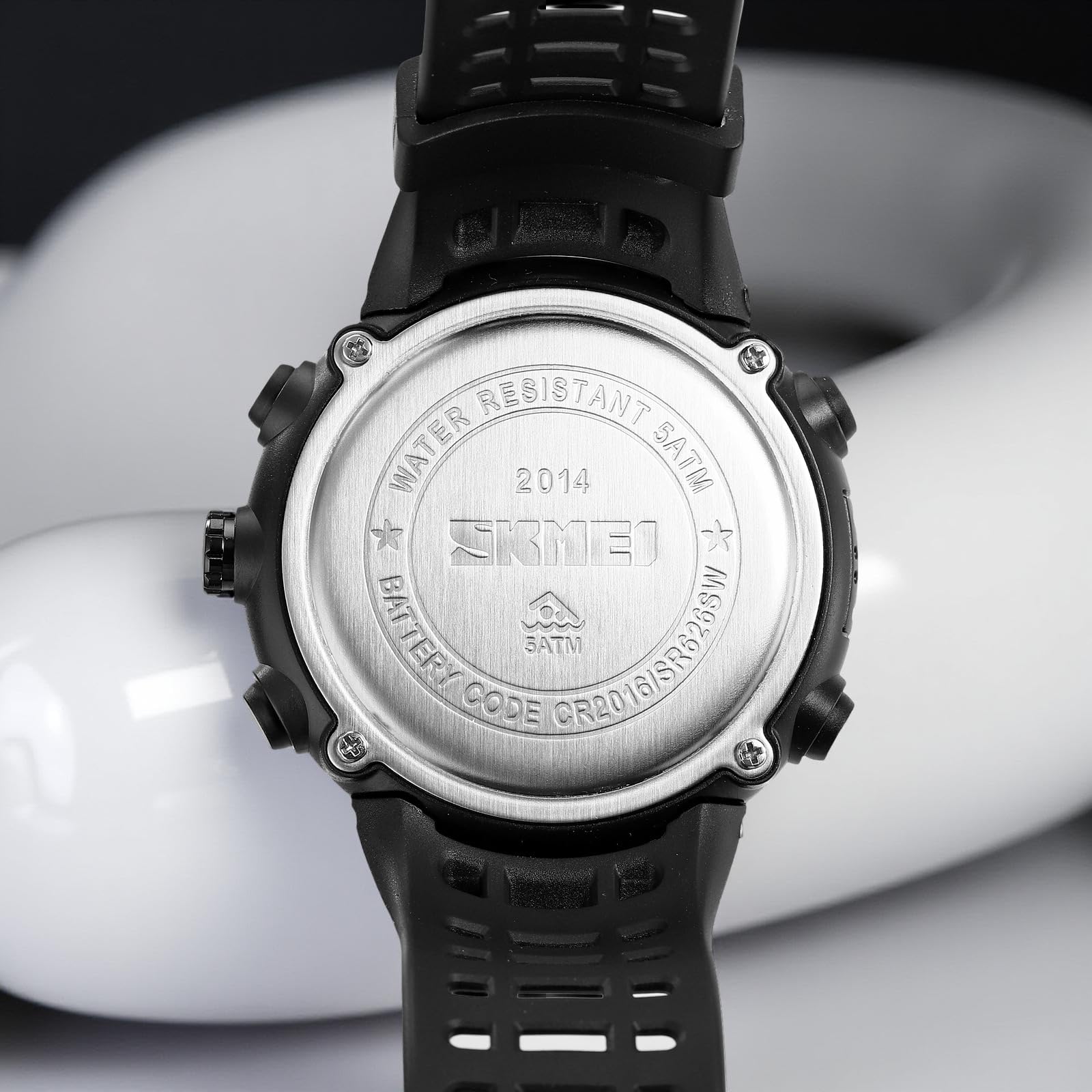 Analog-Digital Watch for Men with Black Black Polyurethane Strap and Round Dial for Casual & Formal Wear