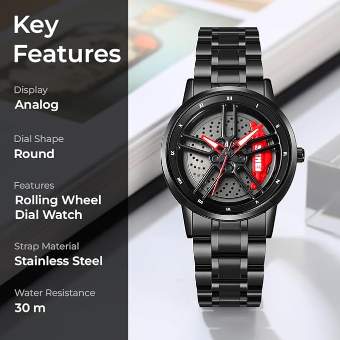 Luxury Skeleton Dial Analog Watch for Men with Premium Metal Strap and Stylish Designer Look
