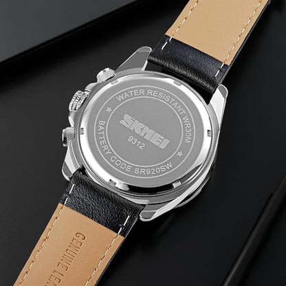 Luxury Analog Watch for Men with Designer Dial and Premium Leather Strap