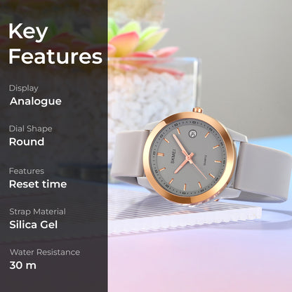 Skmei Quartz Analog Dial Silica Gel Strap Watch for Women - 2319