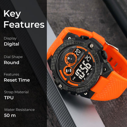 Skmei Digital Dial TPU Strap Watch for Men - 2337