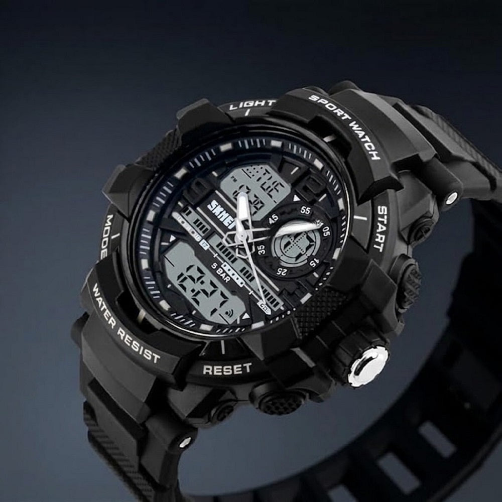 Rugged Analog-Digital Sports Watch with Multi-Function Display and Comfortable Strap For Men