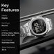Digital Watch for Men with Silver Metal Strap and Round Dial for Casual & Formal Wear