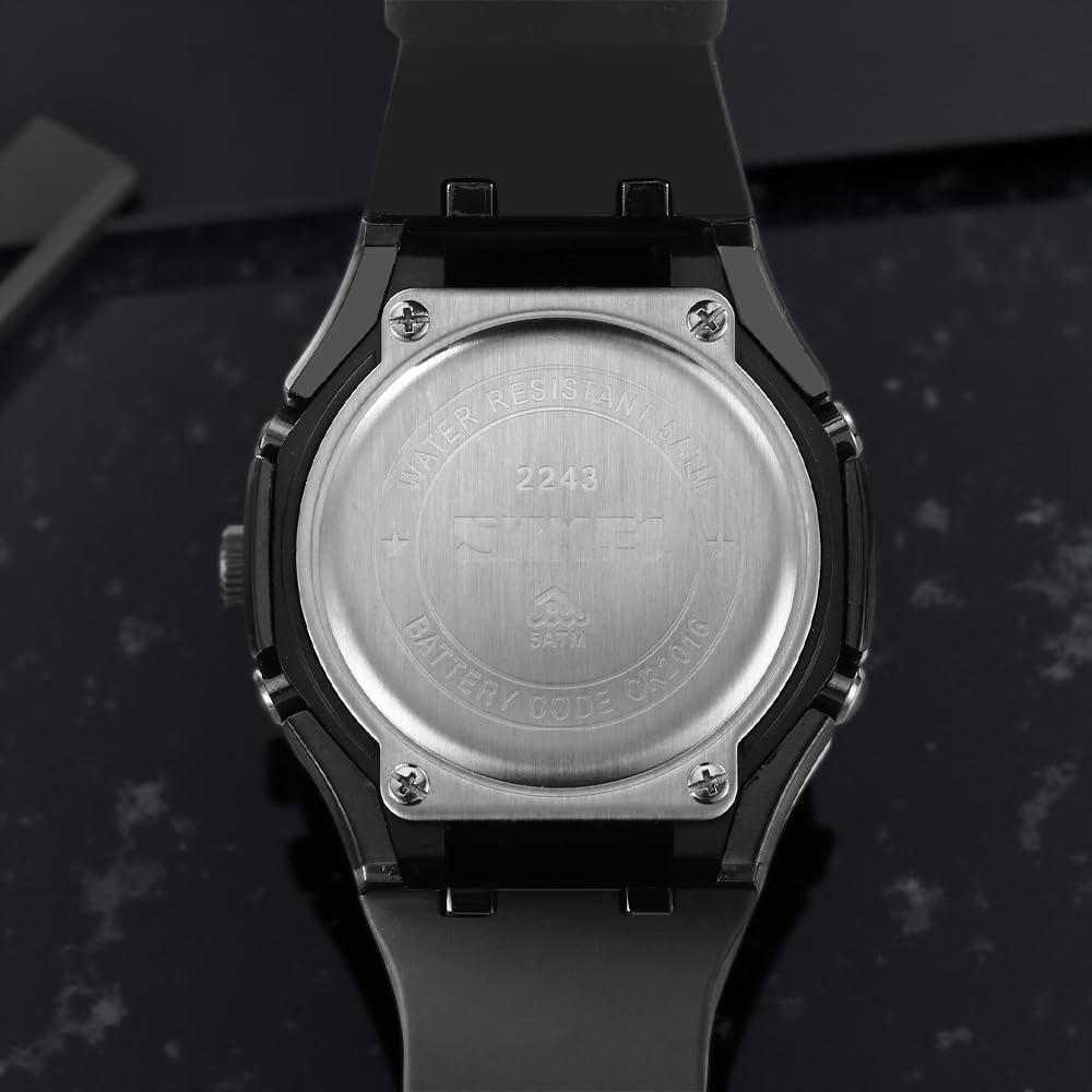 Premium Analog Digital Wrist Watch with Silicone Strap