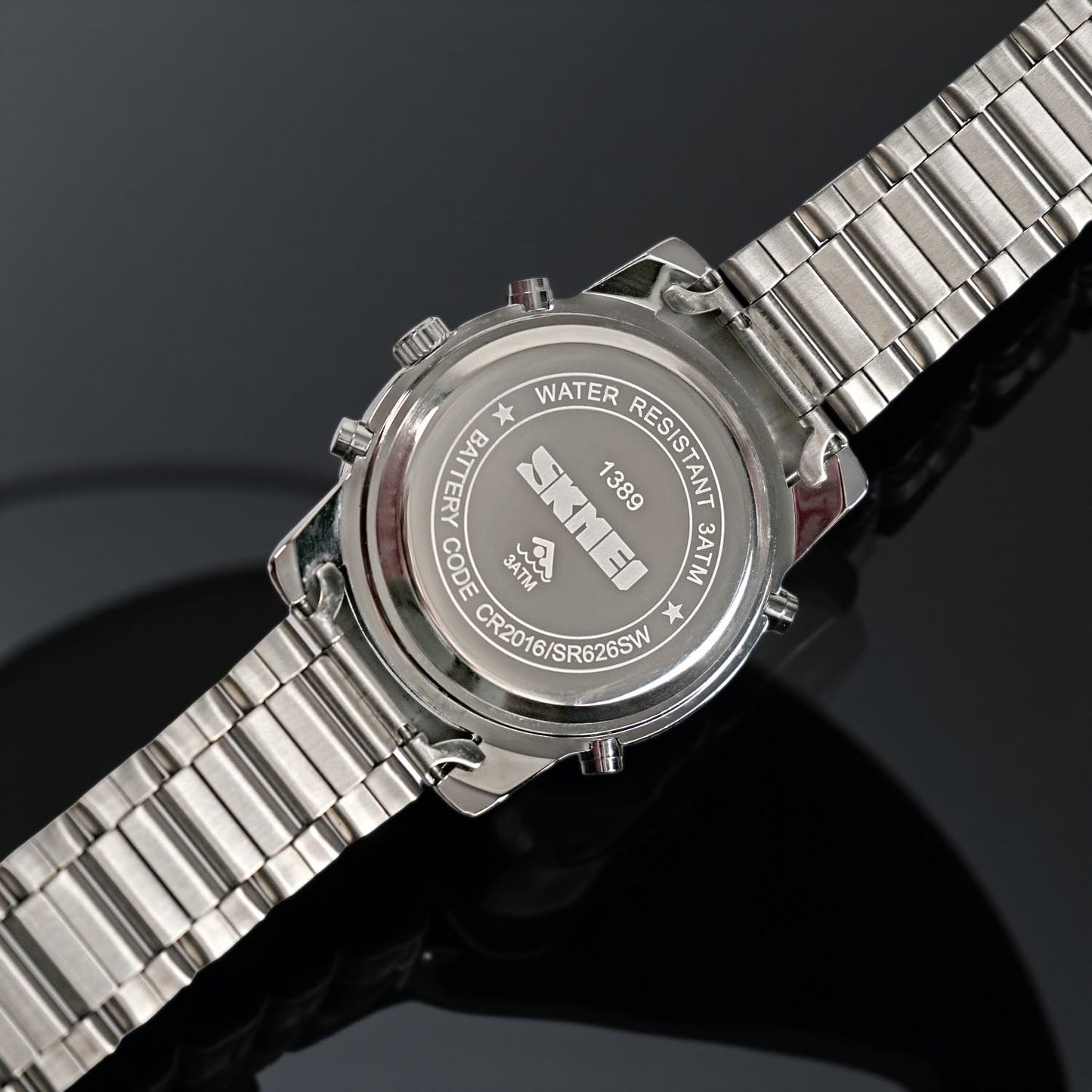 Luxury Analog Digital Stainless Steel Watch for Men with Dual Time Display and Premium Business Style