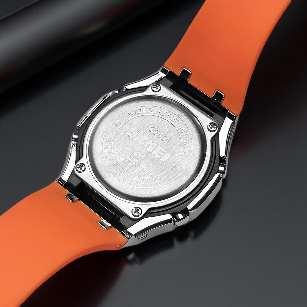 Premium Analog Digital Wrist Watch with Silicone Strap