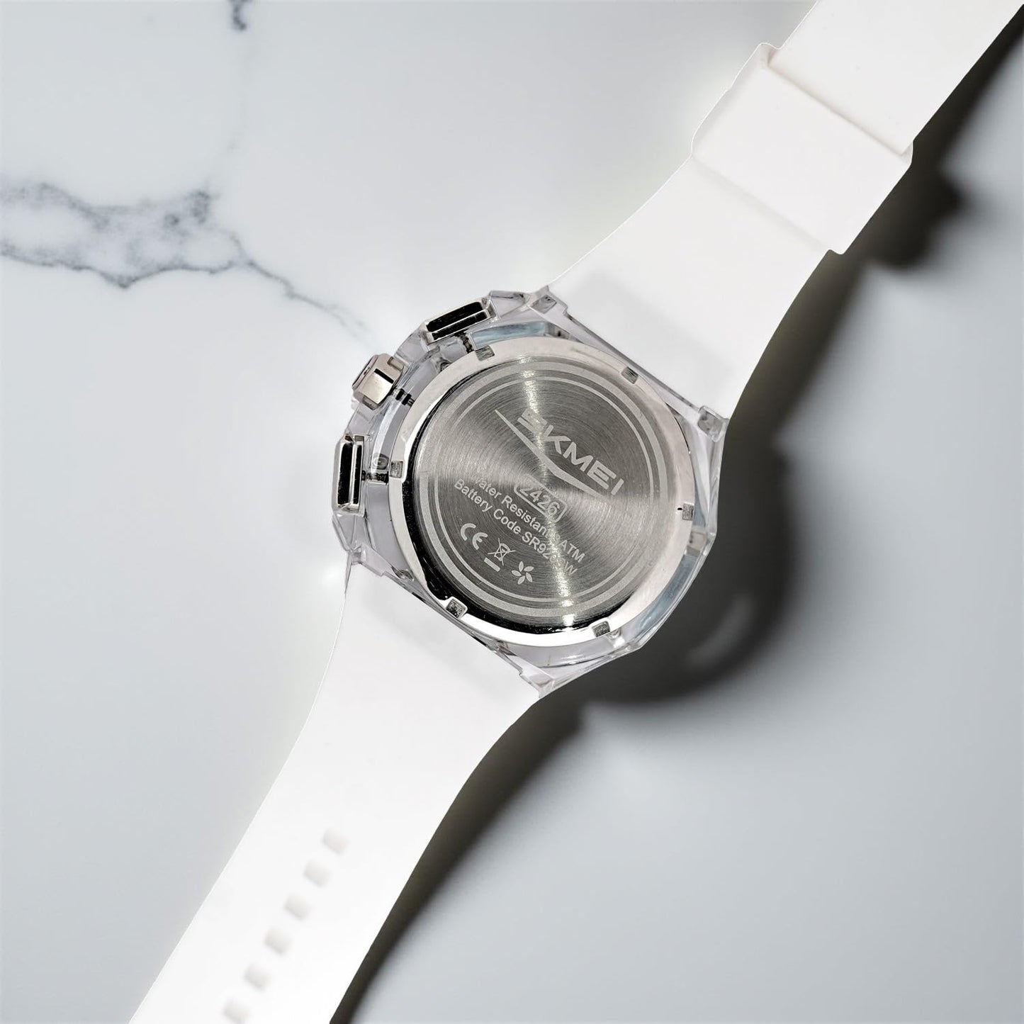 Dynamic Skeleton Dial Sport Watch with Bold Silicone Band
