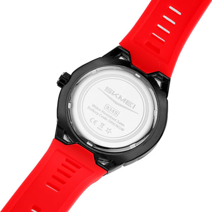 Skmei Quartz Analog Dial Silica Gel Strap Watch for Men - 9349