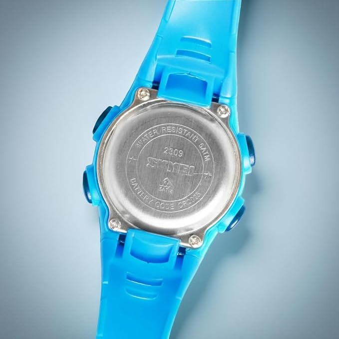 Digital Kids Watch LED Display, Round Dial, Waterproof Sports Watch with Alarm, Date & Comfortable Strap